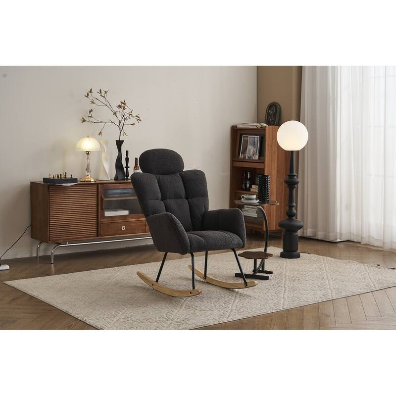 Teddy Fabric Upholstered Accent Armchair Chair Rocking Chair