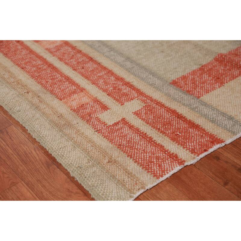 Hand Woven Oriental 100% Jute Carpet Southwestern Modern Multi-Colored Kilim Area Rug - 10' 0'' X 8' 5''