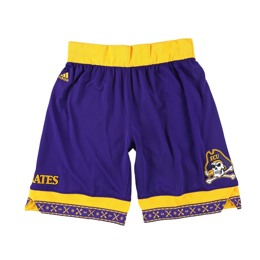 Adidas Mens ECU Pirates Logo Athletic Workout Shorts,, Purple, Large
