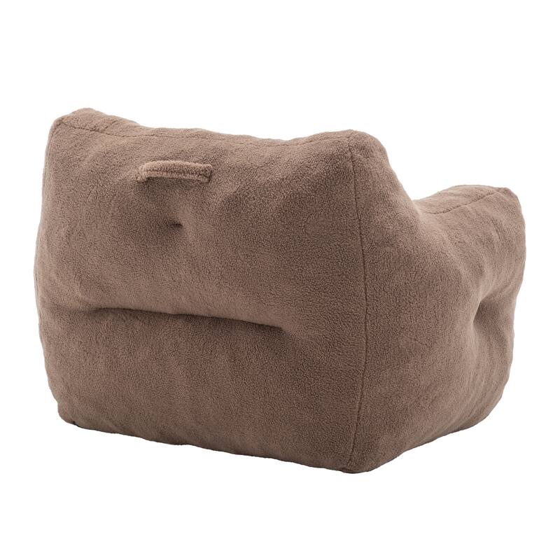 Teddy Fabric Bean Bag Chair, High Density Foam Bean Bag Sofa, Comfy Fluffy Lazy Sofa Chair Living Room, Bedroom