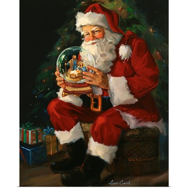 slide 1 of 9, "Santa Believes" Poster Print