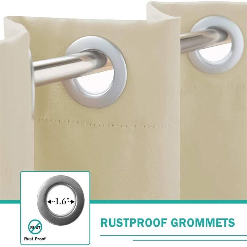 Pro Space 50" x 120" Indoor/Outdoor Curtains Grommet Curtain (4-panel) - 50''x12''