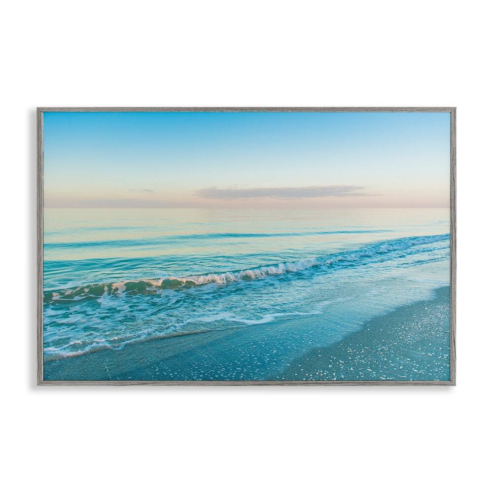 Stupell Serene Waves at Sunrise Framed Giclee Art Design By Mary Lou Johnson
