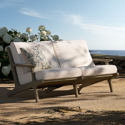 Saratoga Outdoor Patio Teak Wood Loveseat