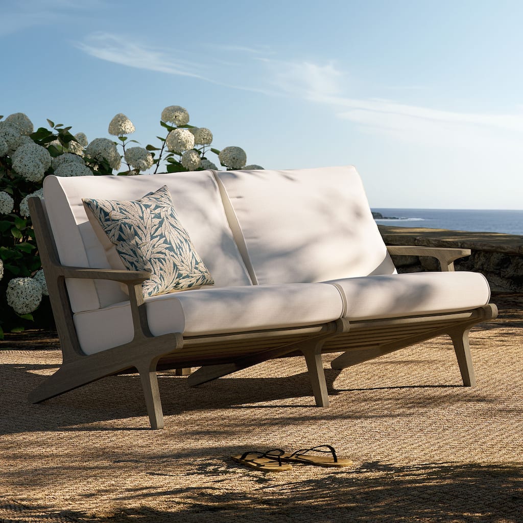 Saratoga Outdoor Patio Teak Wood Loveseat