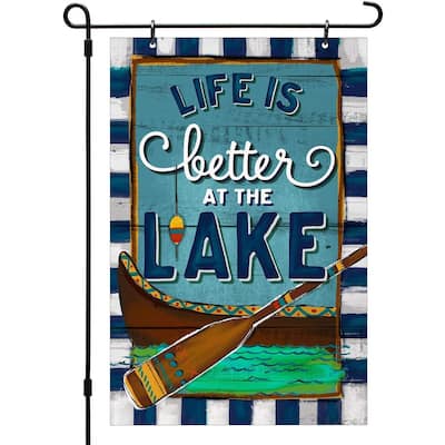 CounterArt Better At The Lake Reversible Printed Garden Flag Made In The USA