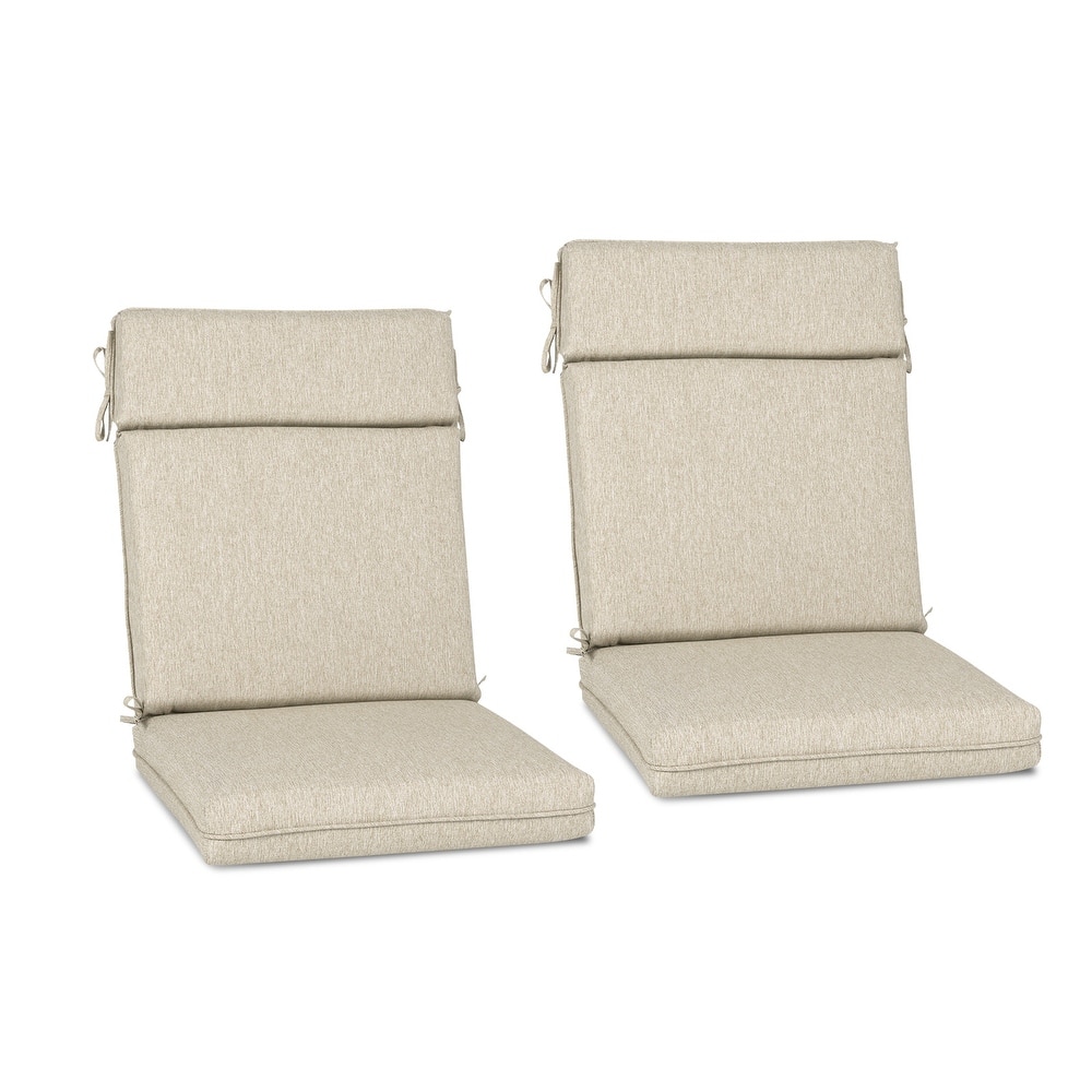 Aoodor Outdoor Seat/Back Chair Cushion, 20" x 37"