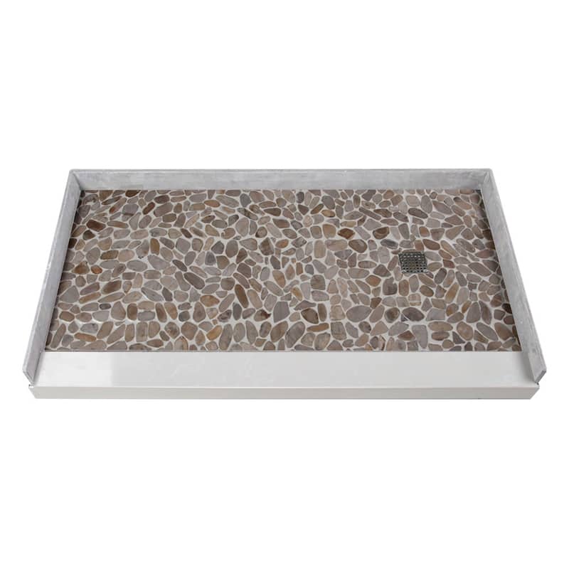 Transolid FPT6032R 60" x 32-1/4" Rectangular Shower Base with Single - Pebble Creme