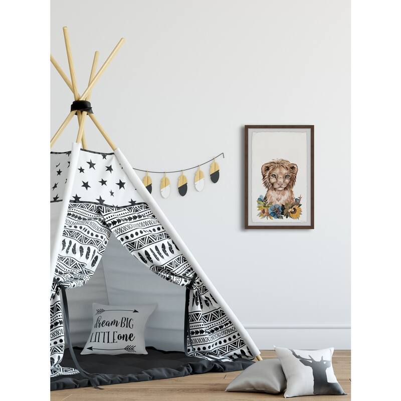 Sunflower Cub Framed Wall Art, Floral Delight - A Blooming Accent for Your Living Space