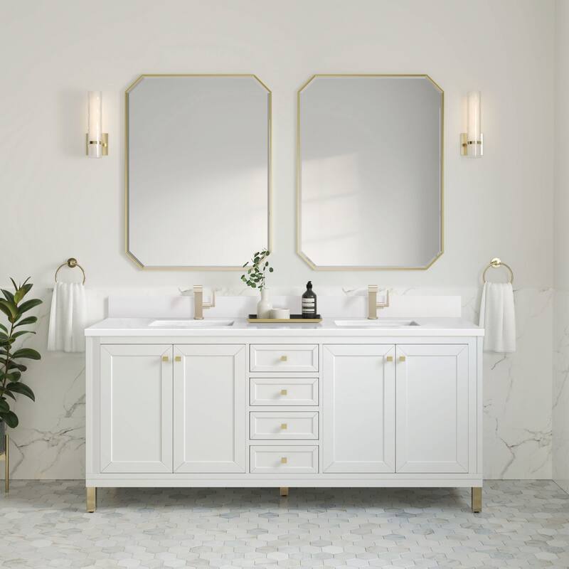 James Martin Vanities 305-V72-1WZ Chicago 72" Double Basin Wood Vanity