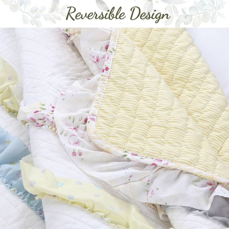 Cozy Line Tessa Ruffle Reversible Cottton Quilt Bedding Set