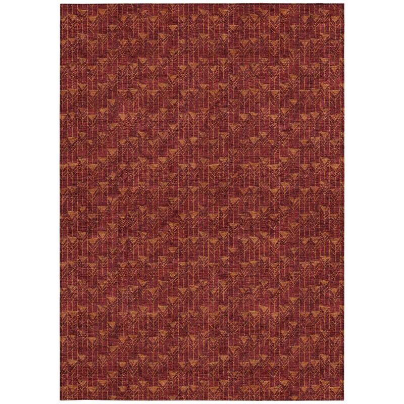 Lari Abstract Shapes Weather Resistant Versatile Elegance Outdoor Rug