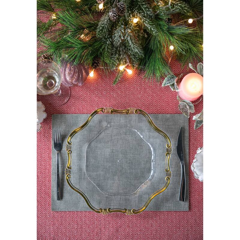 8 Pack Plastic Charger Plate, D13"