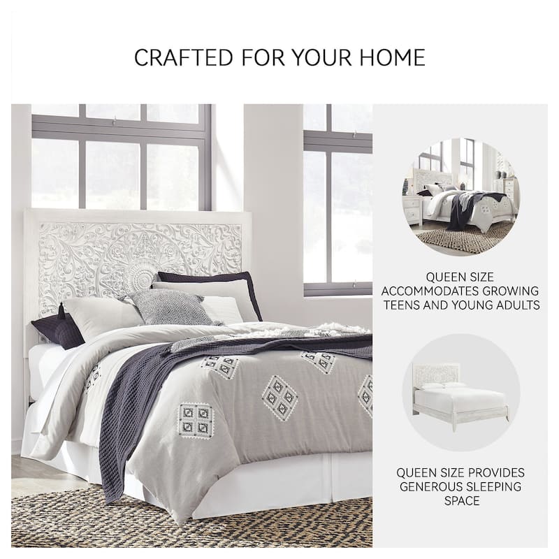 Signature Design by Ashley Paxberry White Queen Panel Bed