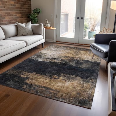 Machine Washable Indoor/ Outdoor Contemporary Chantille Rug