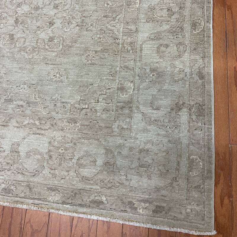 HERAT ORIENTAL Handmade Whitewash Oushak Wool Rug - 6' x 8'7"