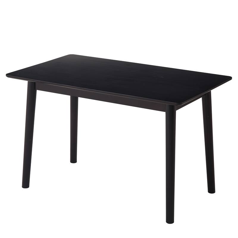 47-inch dining table Black solid wood kitchen table Dining table suitable for small space kitchen table modern home furn
