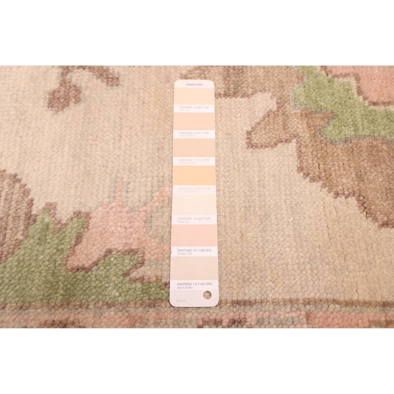 ECARPETGALLERY Hand-knotted Modern Oushak Cream Wool Rug - 7'10 x 9'11