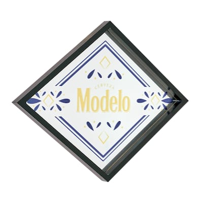 American Art Decor Modelo Printed Framed Mirror, 14.5" H x 18.75" L