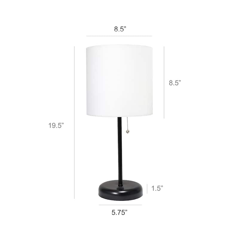 Simple Designs 19.5" Desk Lamp with Feit LED Bulb Included - 19.50