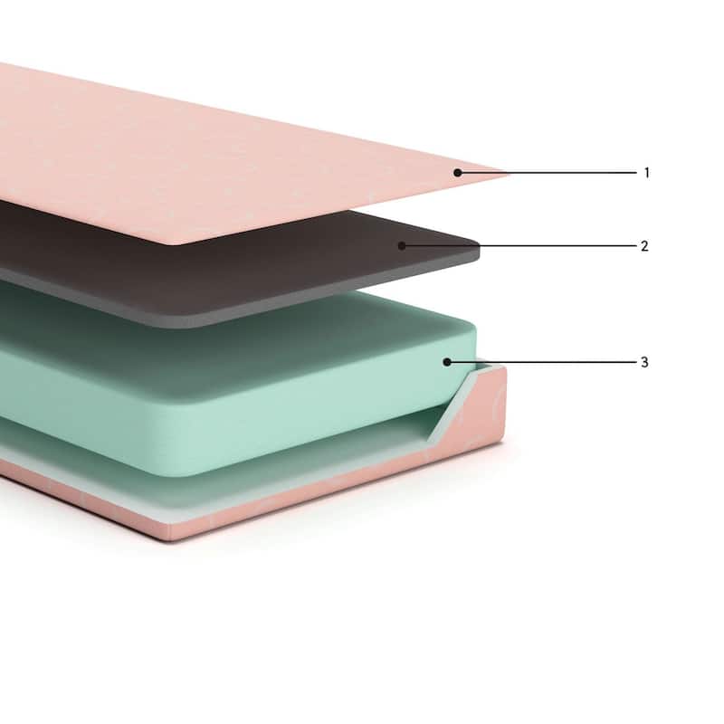 Ruve Twin Mattress, Standard Pillow, Memory Foam, Light Pink 7 Inch