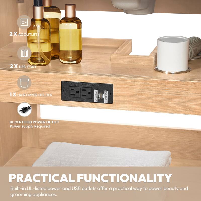 Leon 60 in. Single Bathroom Vanity with Composite Stone Top