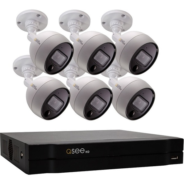 Q-see qc998-6gg-2 8ch 4k analog hd dvr with 6