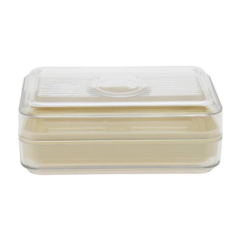 Waterproof with Cover Soap Holder for Bathroom 5.35"x3.54"x2.01" 1 Pc