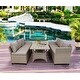preview thumbnail 3 of 12, Patio Outdoor Furniture PE Rattan Wicker Conversation Set All-Weather Sectional Sofa Set with Table & Soft Cushions