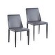 preview thumbnail 34 of 38, Porthos Home Fei Dining Chairs Set of 2, Bridle Leather and Steel Grey