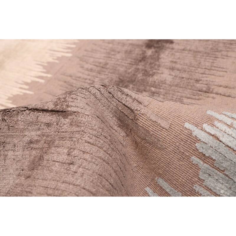 ECARPETGALLERY Hand Loomed Elysian Brown Rug - 6'9 x 9'4