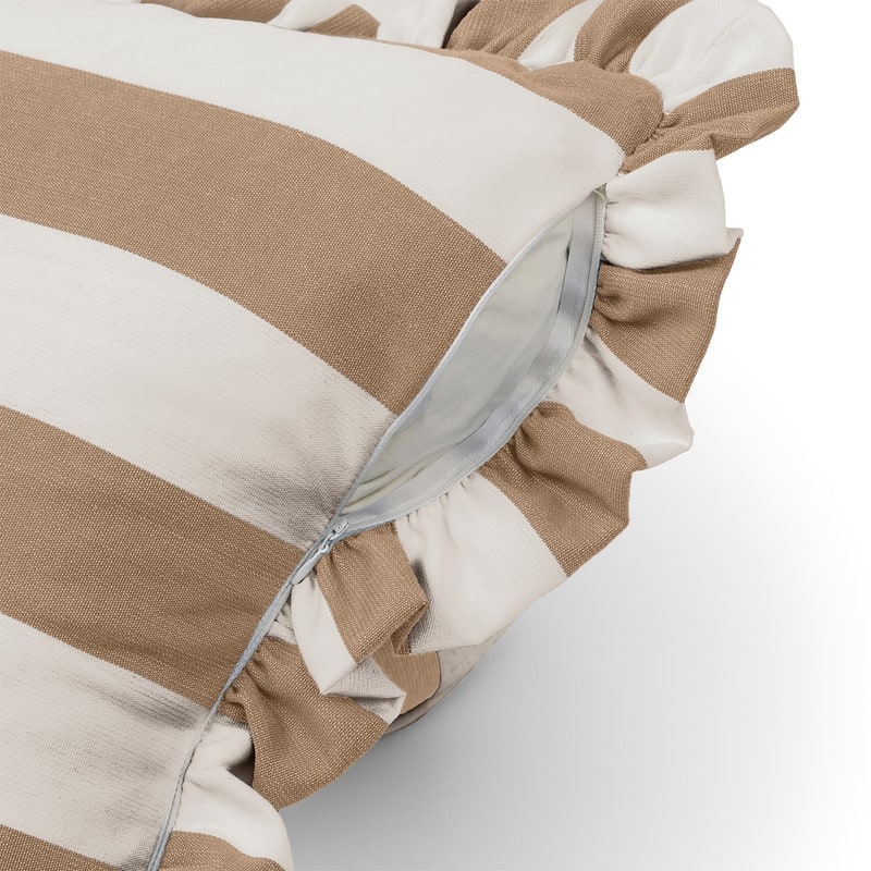 Sherry Kline Cabana Stripe Indoor/Outdoor Set of 2 18" Filled Ruffle Pillow