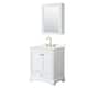 Option White / Giotto Quartz Top / Brushed Gold Hardware