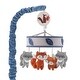 preview thumbnail 1 of 3, Lambs & Ivy Little Campers Blue/Gray Woodland/Forest Animal Musical Baby Crib Mobile