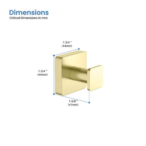 dimension image slide 3 of 5, Blaze Bathroom Towel and Robe Hook