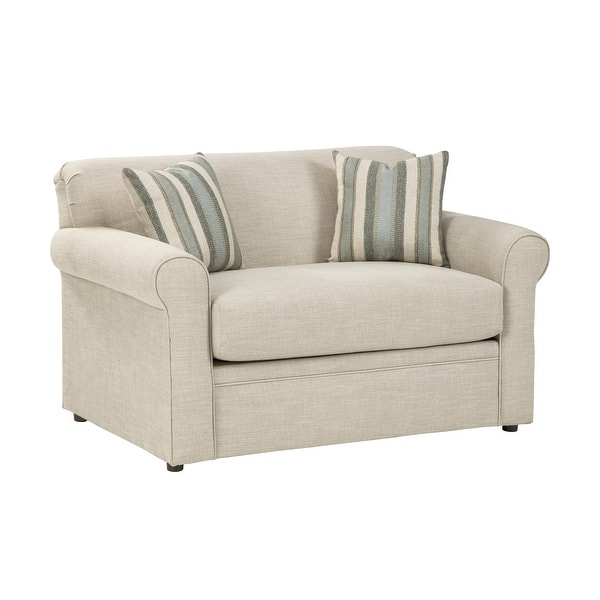 Belgian Ivory Sleeper Sofa Bed With Gel Memory Foam Mattress On Sale Overstock 31286327