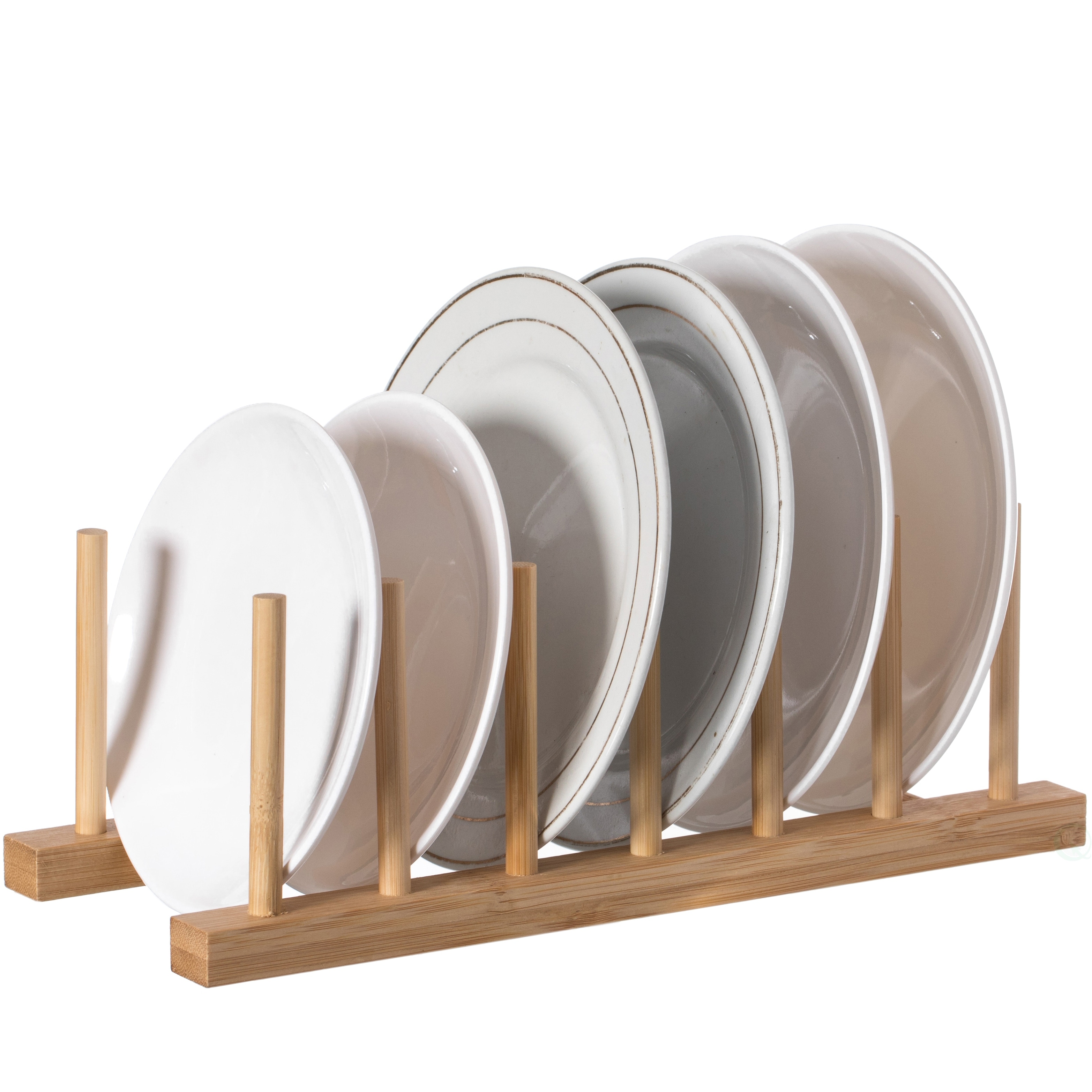 Yamazaki Home Wood-Handled Dish Rack with Drainage Tray, 2 Colors