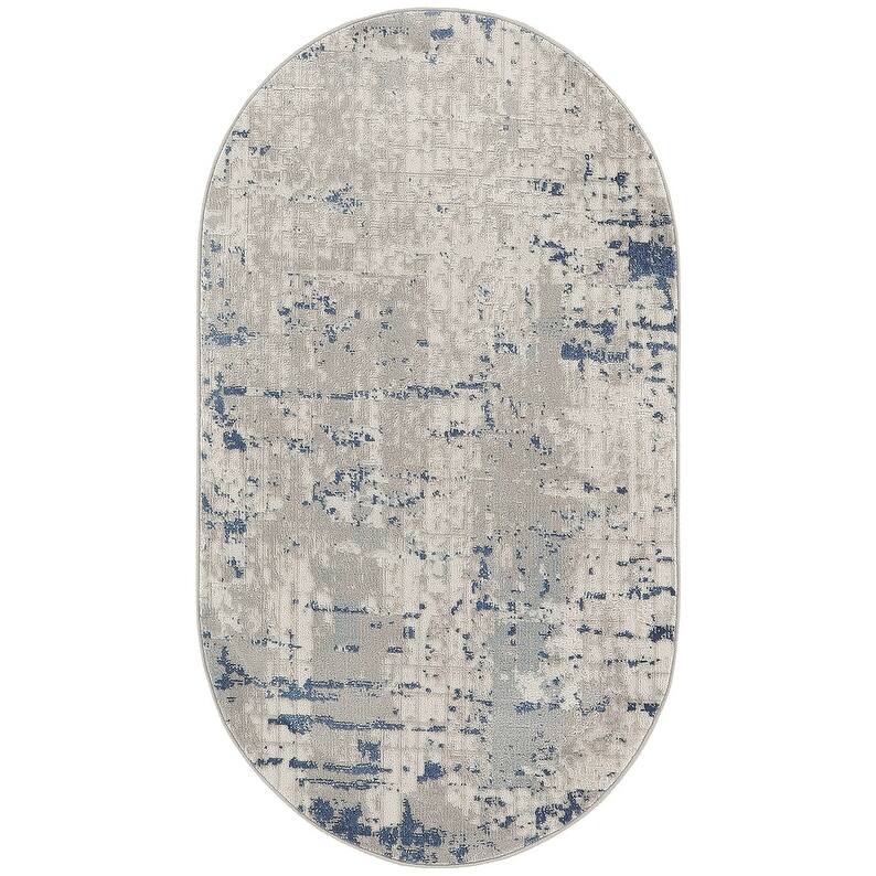 Mebe Power Loomed Abstract Modern Durable Area Rug By HomeRoots - 60' X '36' X '0.32