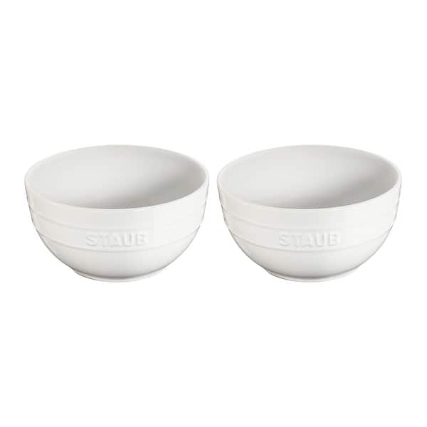 STAUB Ceramic 2-pc Large Universal Bowl Set - White