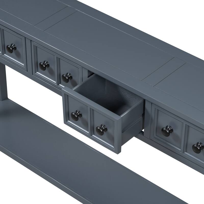 Multi-drawer entry console table