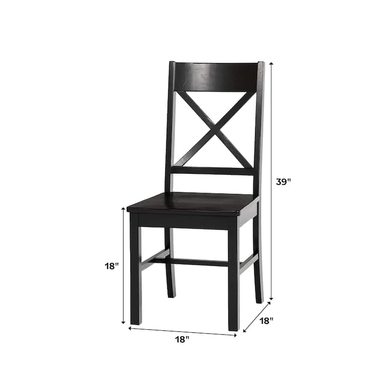 Middlebrook Antique X-Back Dining Side Chairs (Set of 2)