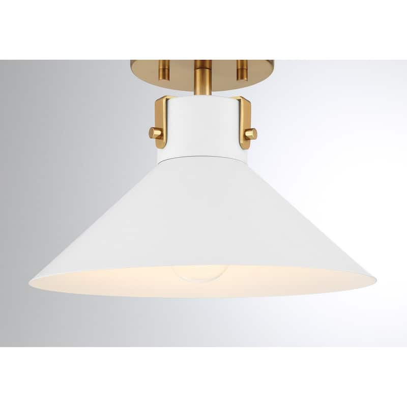 1-Light Ceiling Light and Brass By Trade Winds