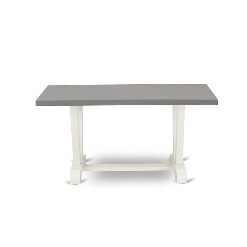 HomeStock 7-Piece Rectangle Natural Oak Finish Solid Wood Top Dining Table with 6-Parson Chairs