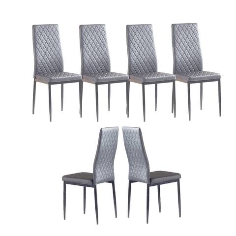 Dining chair fireproof leather sprayed chair set of 6