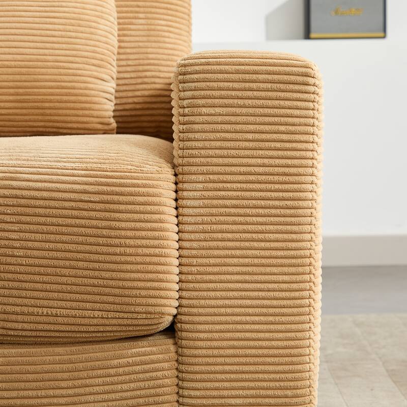Corduroy Widened Single Sofa Chair, A Extra Lumbar Pillow