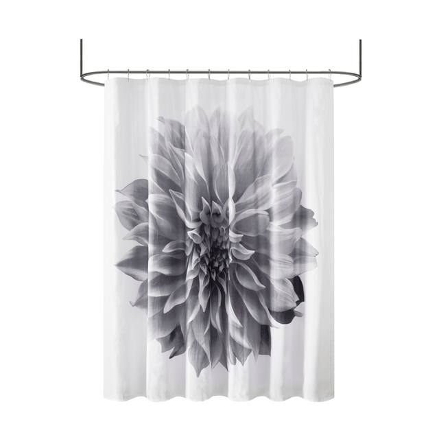 Madison Park Quinn Printed Floral Cotton Shower Curtain