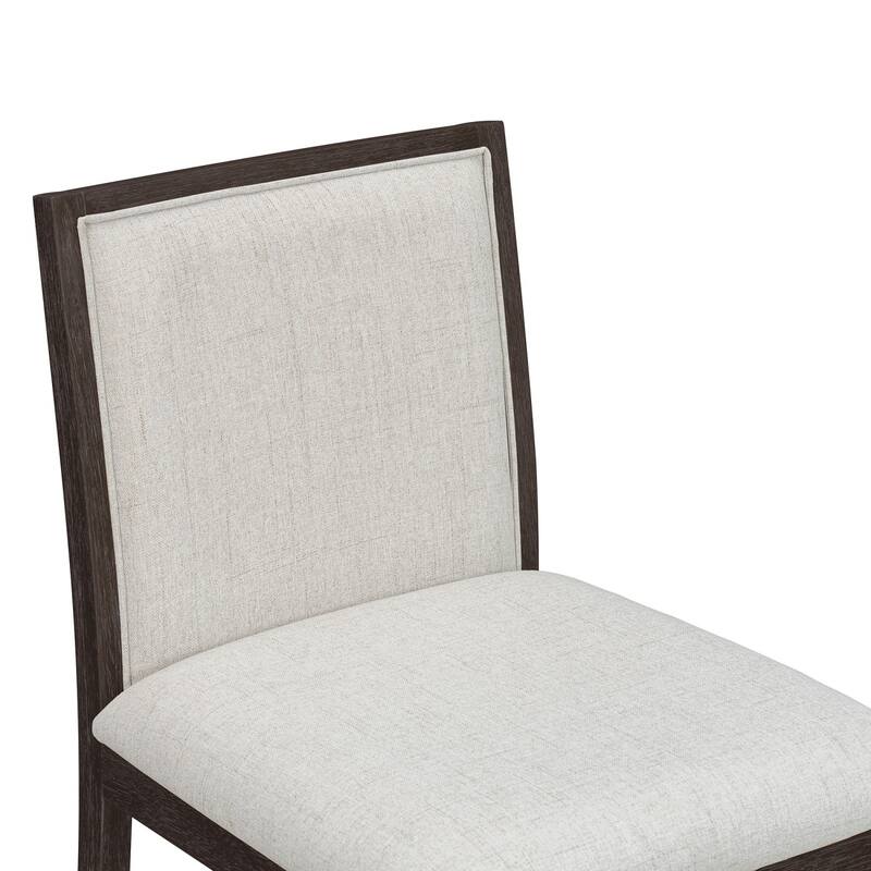 59.8" Farmhouse Dining Table with 4 Upholstered Chairs and 1 Padded Bench