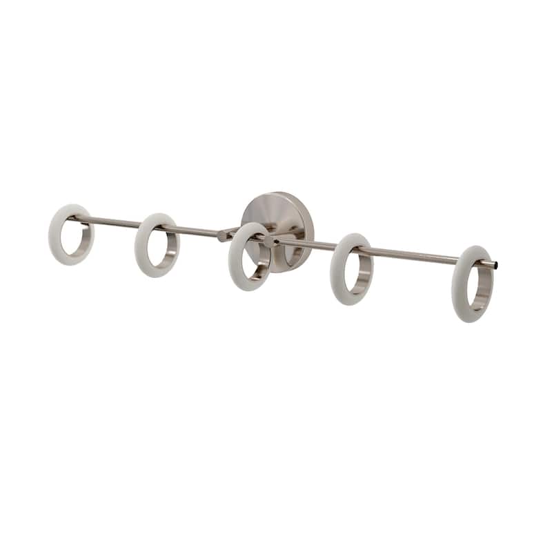 Glow's Avenue 5-Light Dimmable Loop Ring Bathroom Vanity Light - N/A