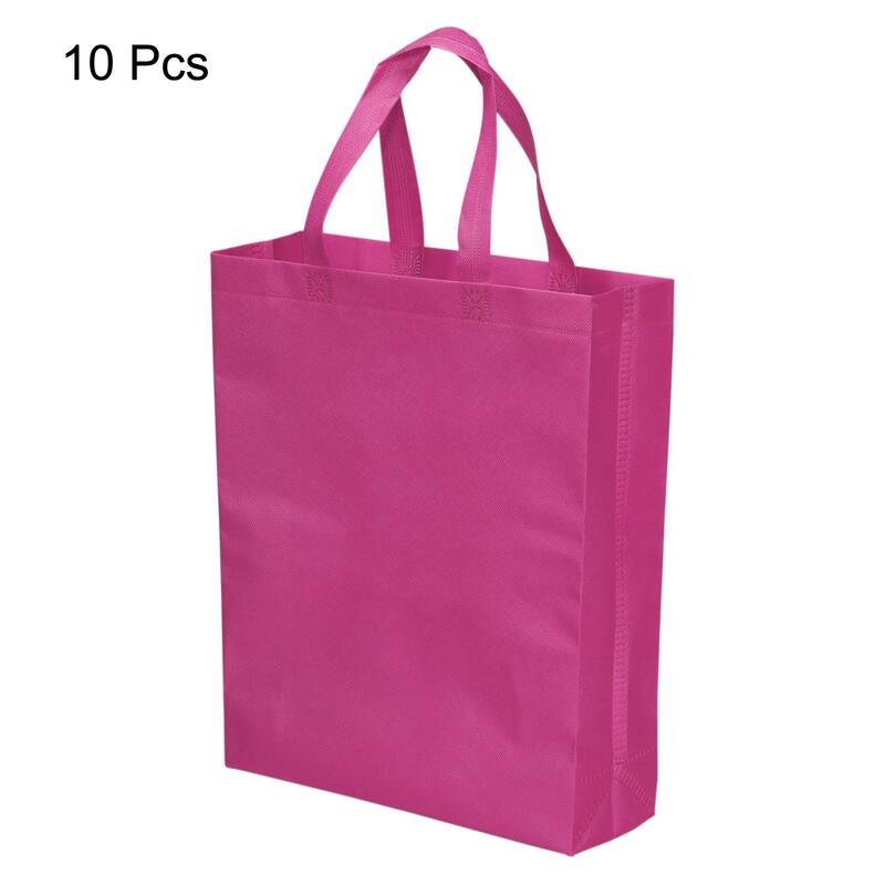 38x30cm Reusable Gift Bags 10Pcs Non-Woven Grocery Tote Bag for Travel