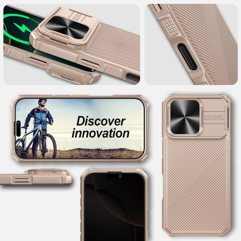 iPhone 16 Pro Max Camera Protection Kickstand - Case Compatible with Mag Safe, Protective Shockproof Military, Phone Case